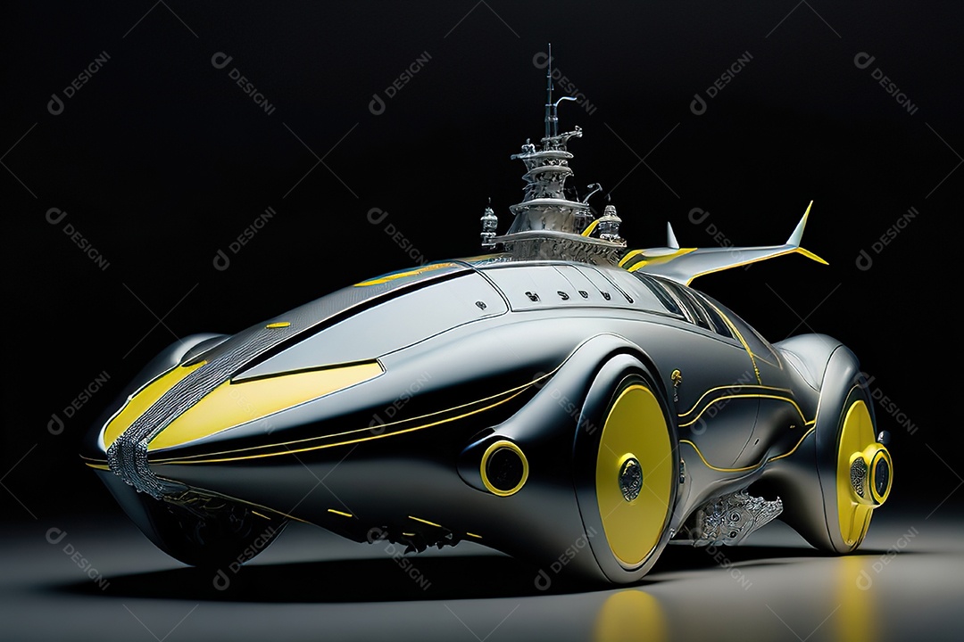 Grande plano de uma biomecânica mínima amarelo