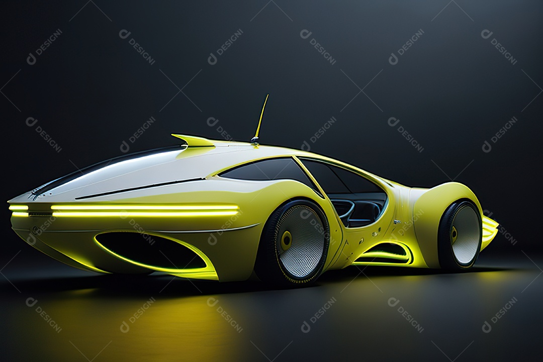 Grande plano de uma biomecânica mínima amarelo