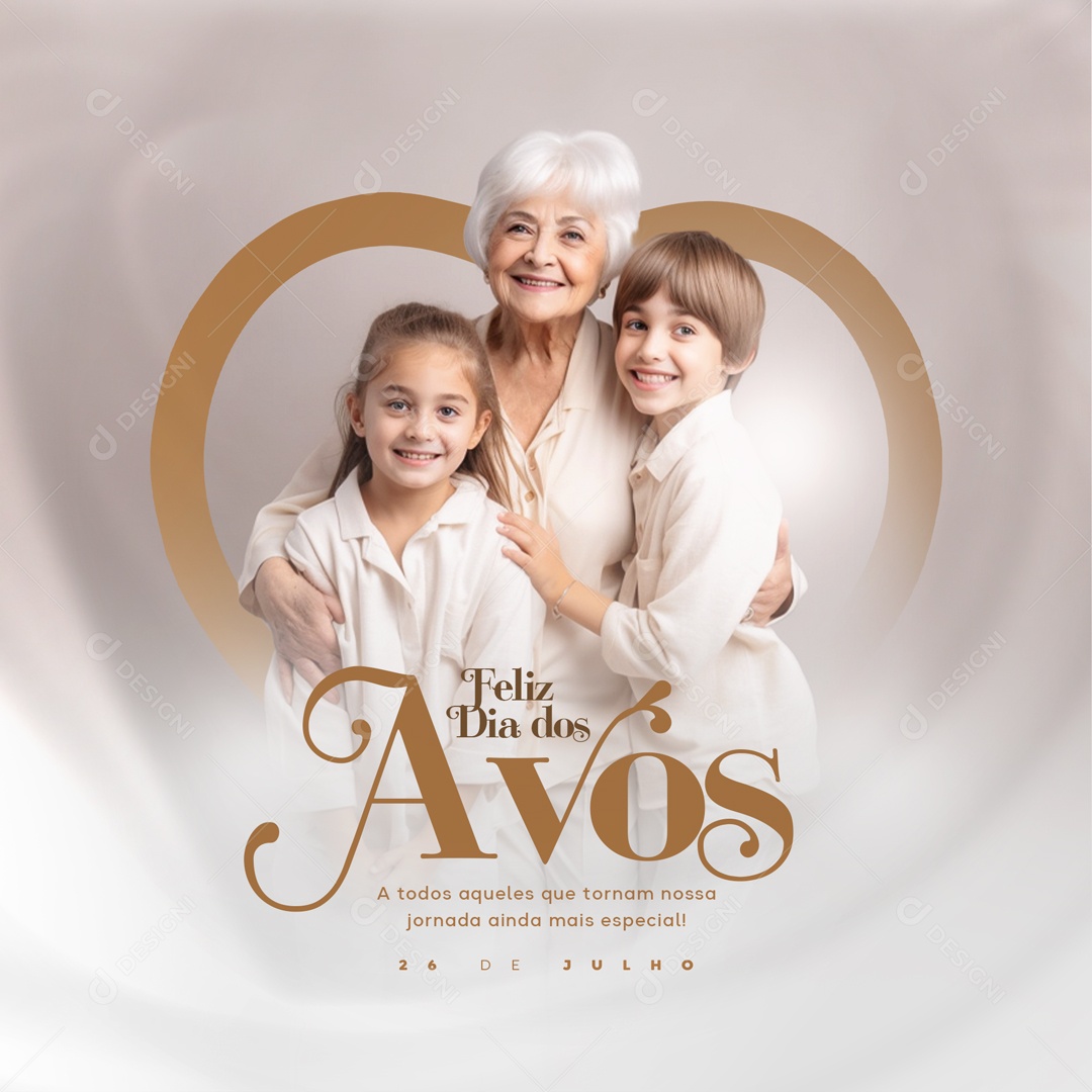 Social Media Feliz Dia Dos Avós 26 De Julho PSD Editável
