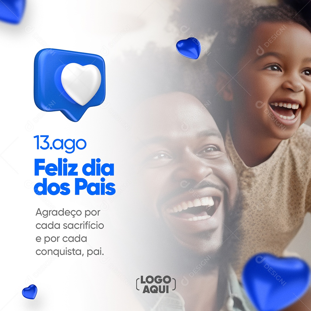Social Media Feliz Dia Dos Pais Por Cada Conquista PSD Editável