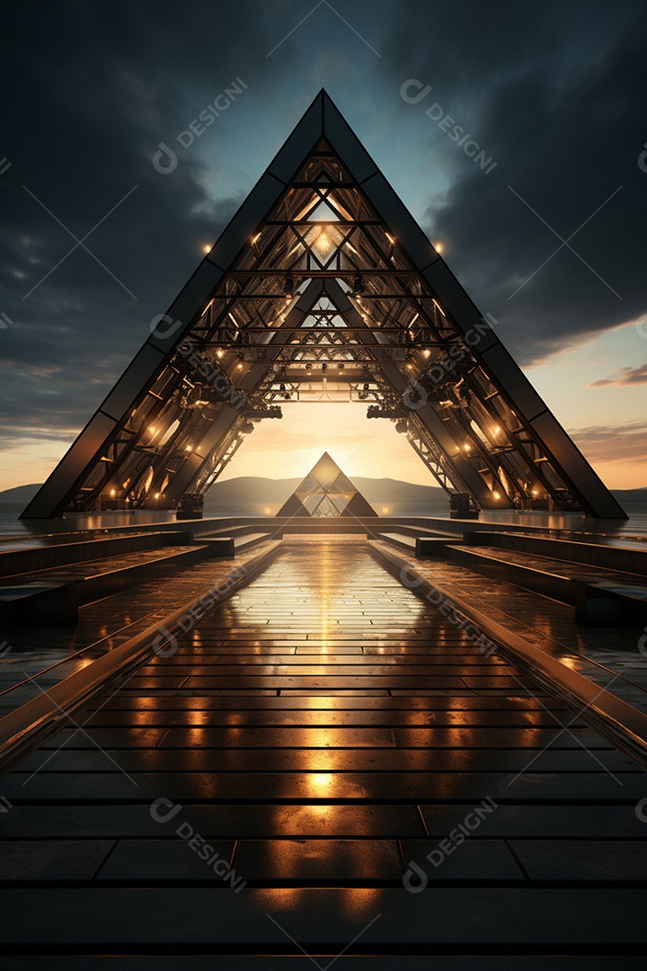 Fundos de Cenário para Flyer com refletores de iluminação