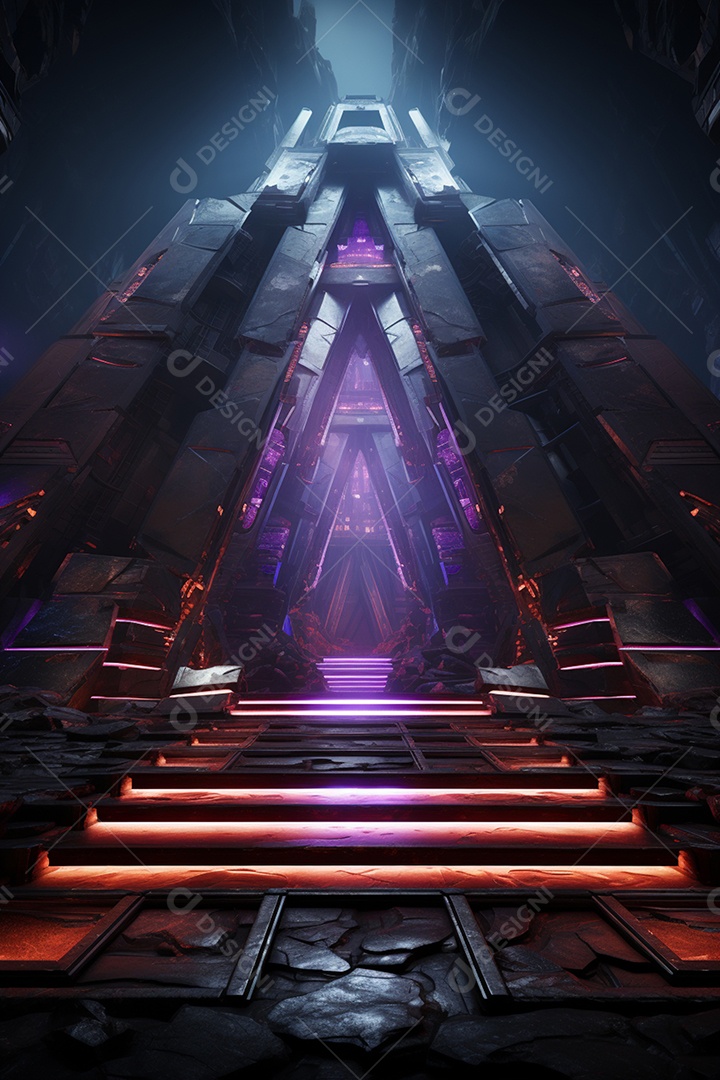 Fundos de Cenário para Flyer Com Luzes Neon