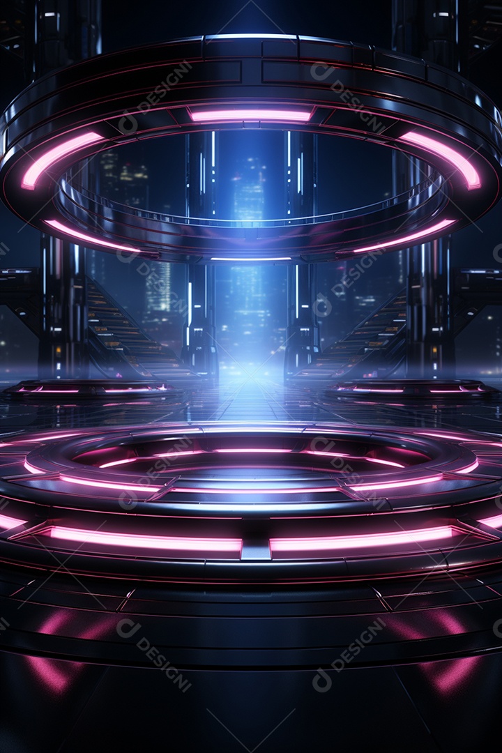 Fundos de Cenário para Flyer Com Luzes Neon