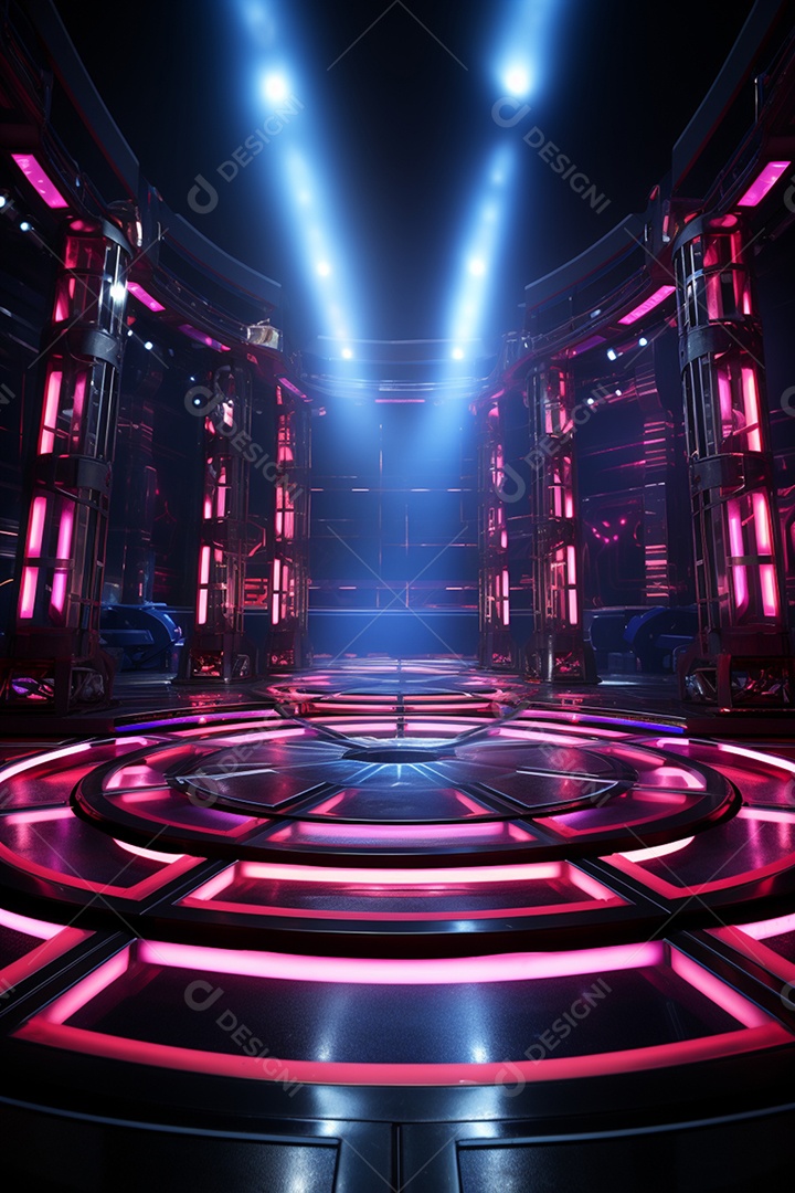 Fundos de Cenário para Flyer Com Luzes Neon