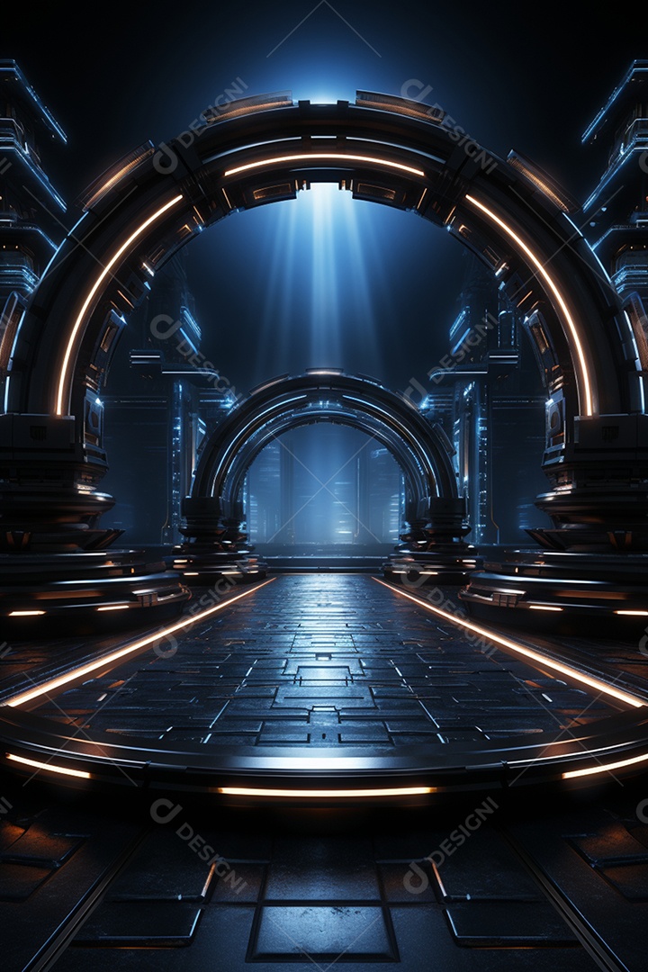 Fundos de Cenário para Flyer Com Luzes Neon