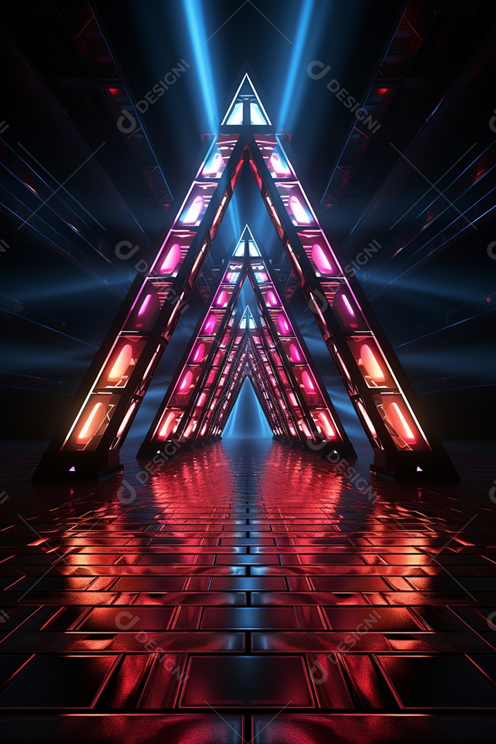Fundos de Cenário para Flyer Com Luzes Neon
