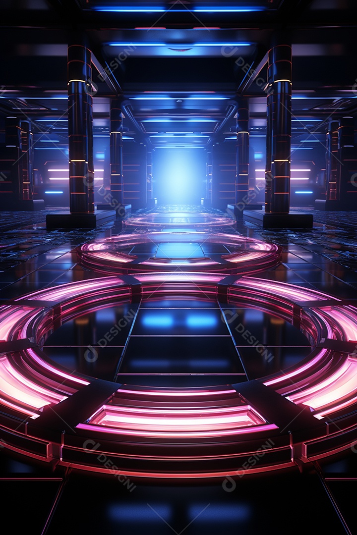 Fundos de Cenário para Flyer Com Luzes Neon