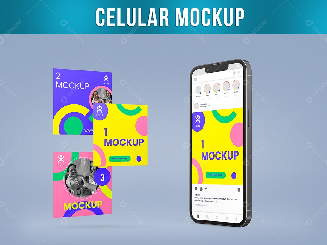 Mockup Celular PSD Editável
