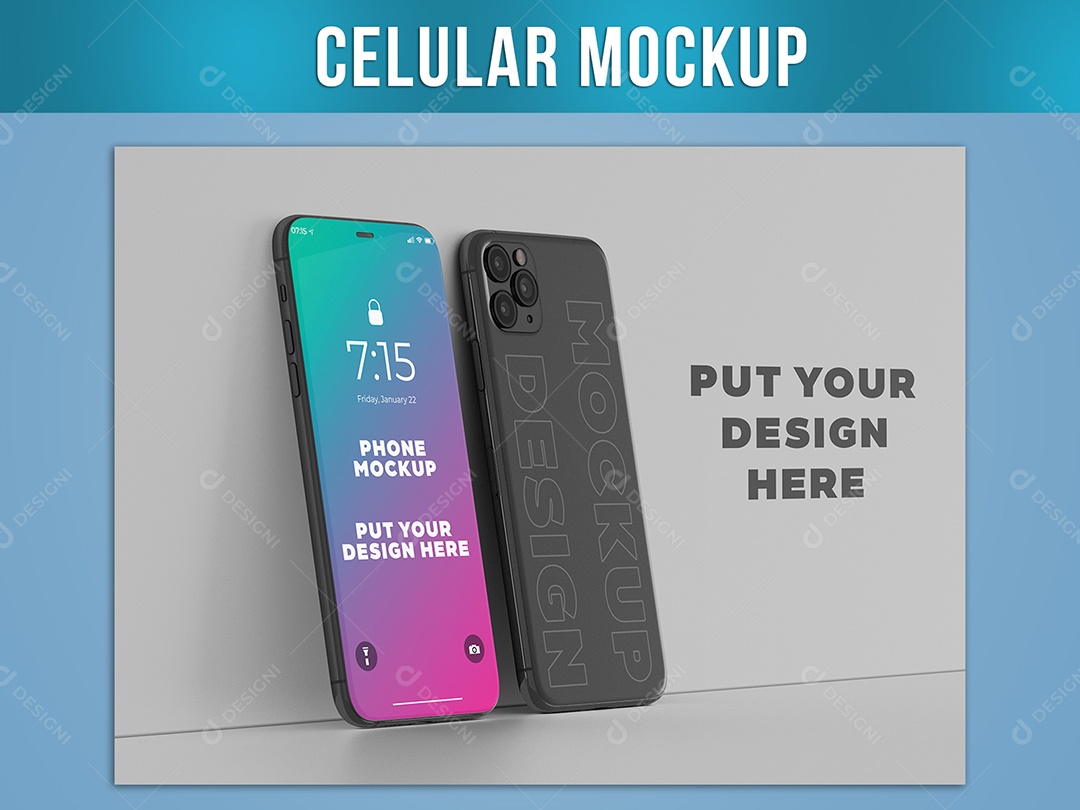 Mockup Celular PSD Editável