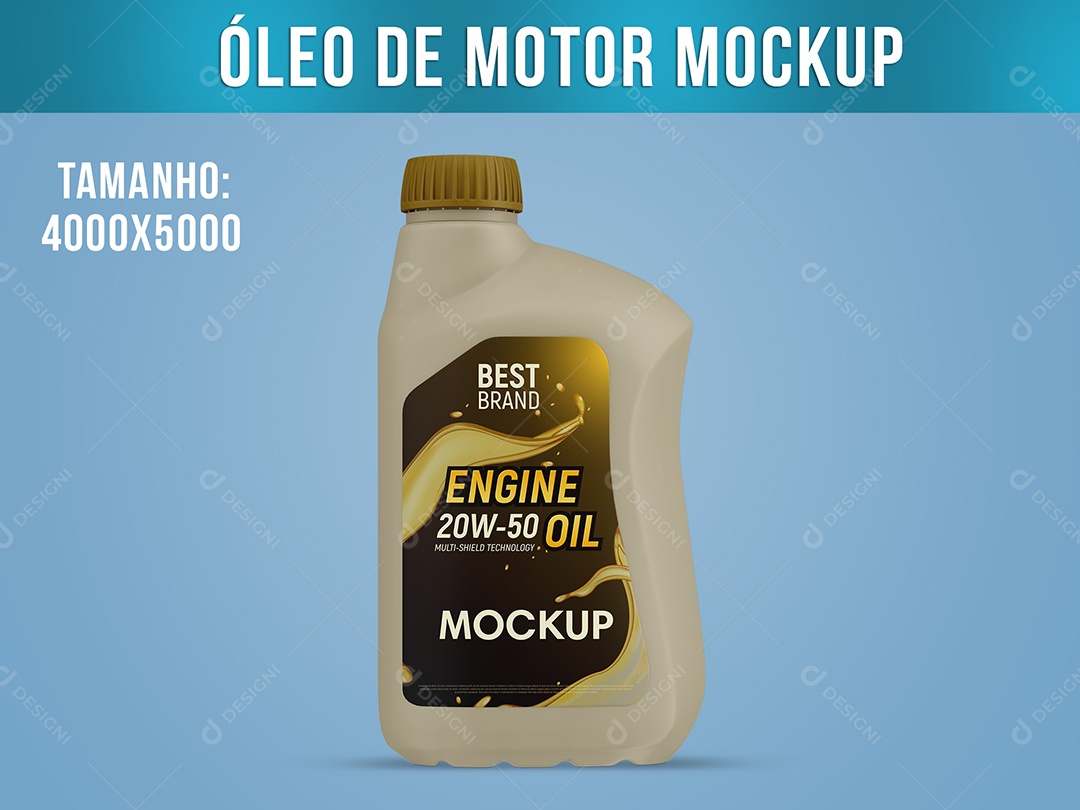 Óleo De Motor PSD Editável Mockup