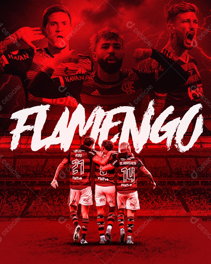 Social Media Futebol Time Flamengo PSD Editável