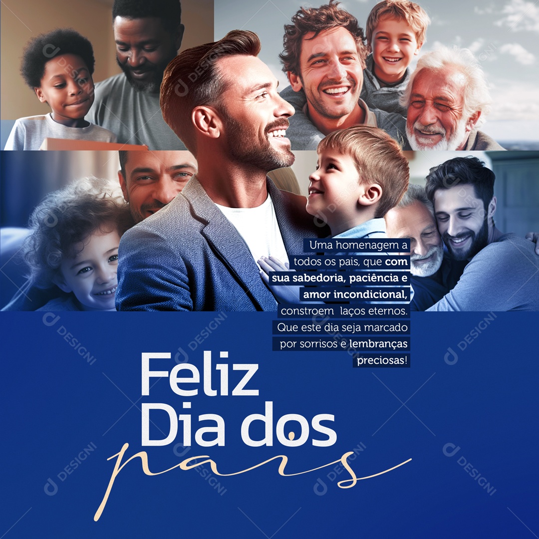 Feliz Dia Dos Pais Amor Incondicional Social Media PSD Editável