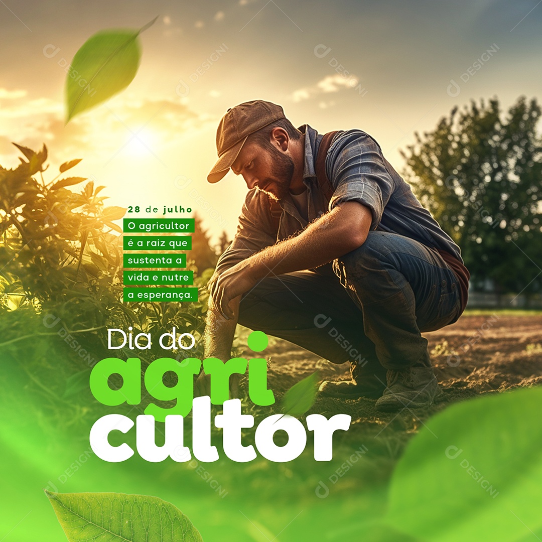 Social Media Dia do Agricultor PSD Editável