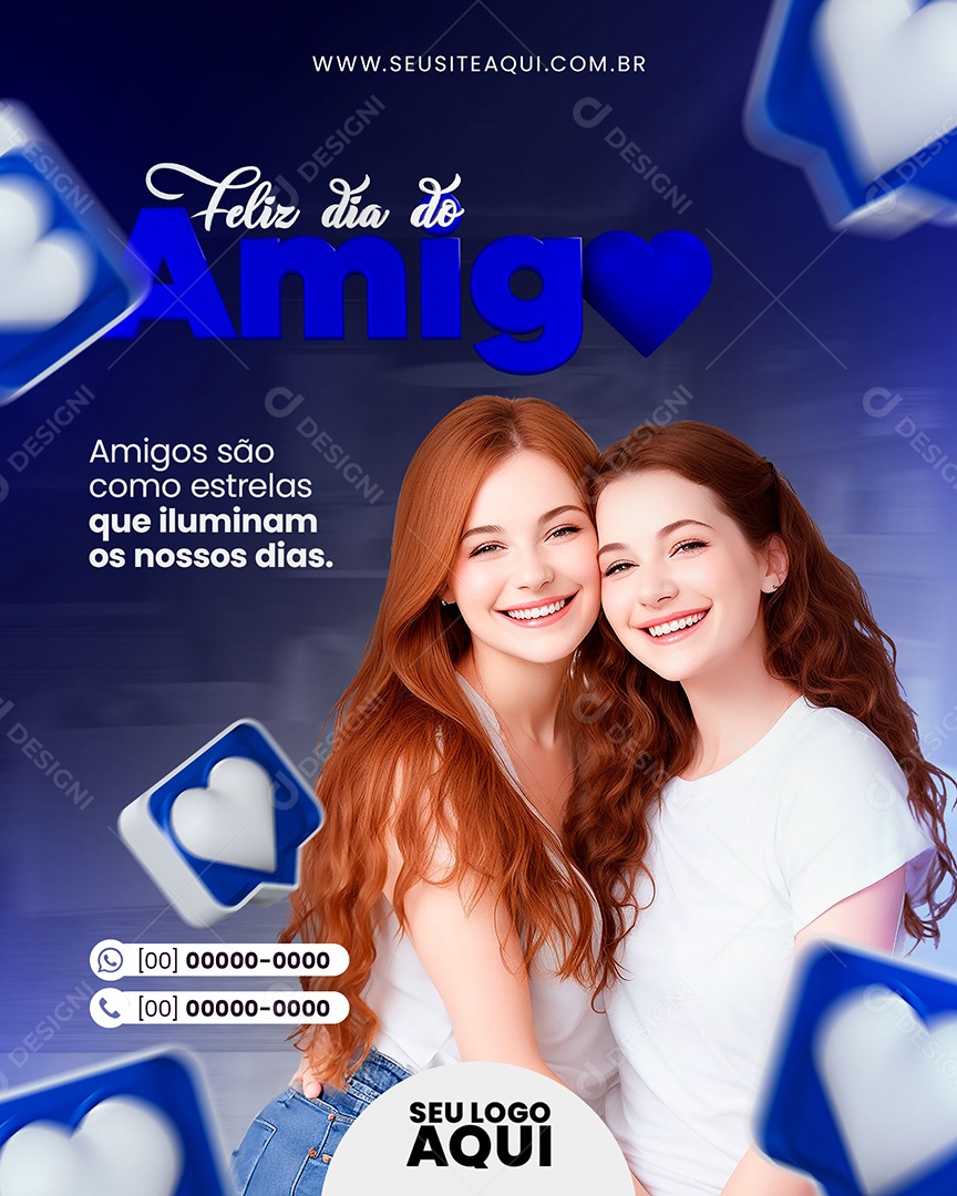Feliz Dia Do Amigo Iluminam Nossos Dias Social Media PSD Editável