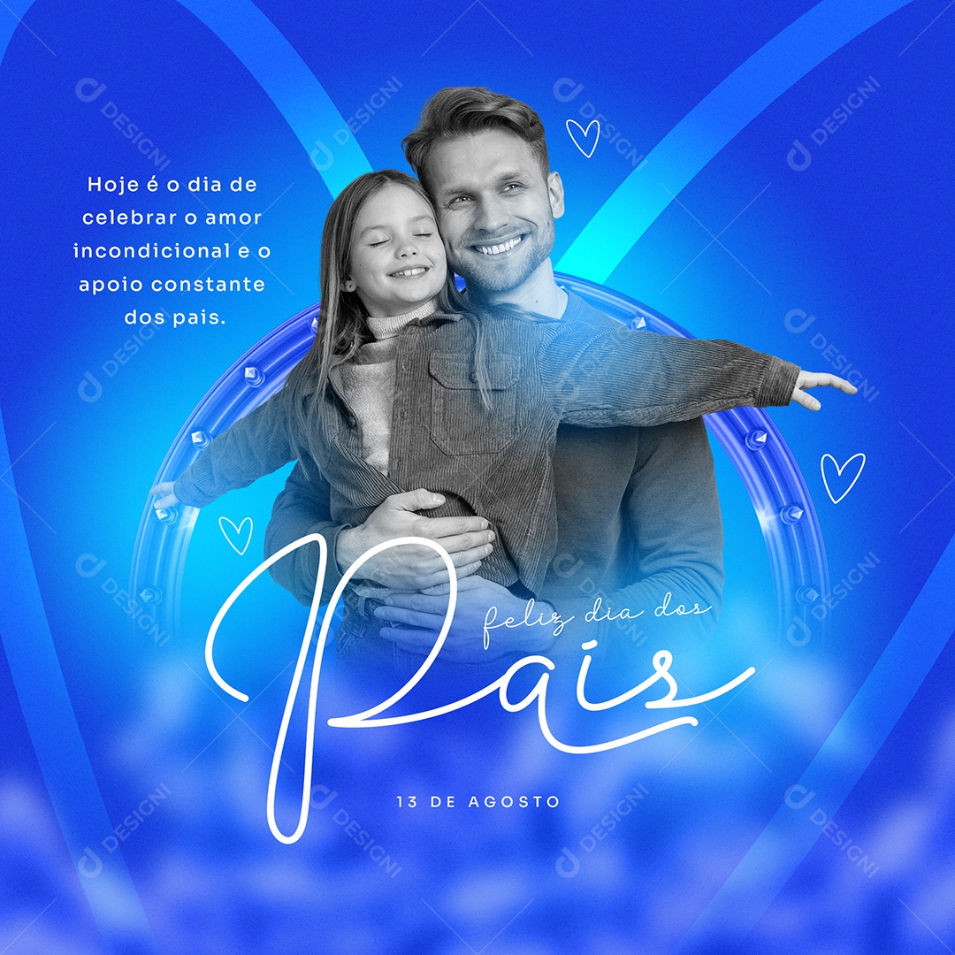 Feliz Dia Dos Pais Celebrar o Amor Incondicional Social Media PSD Editável