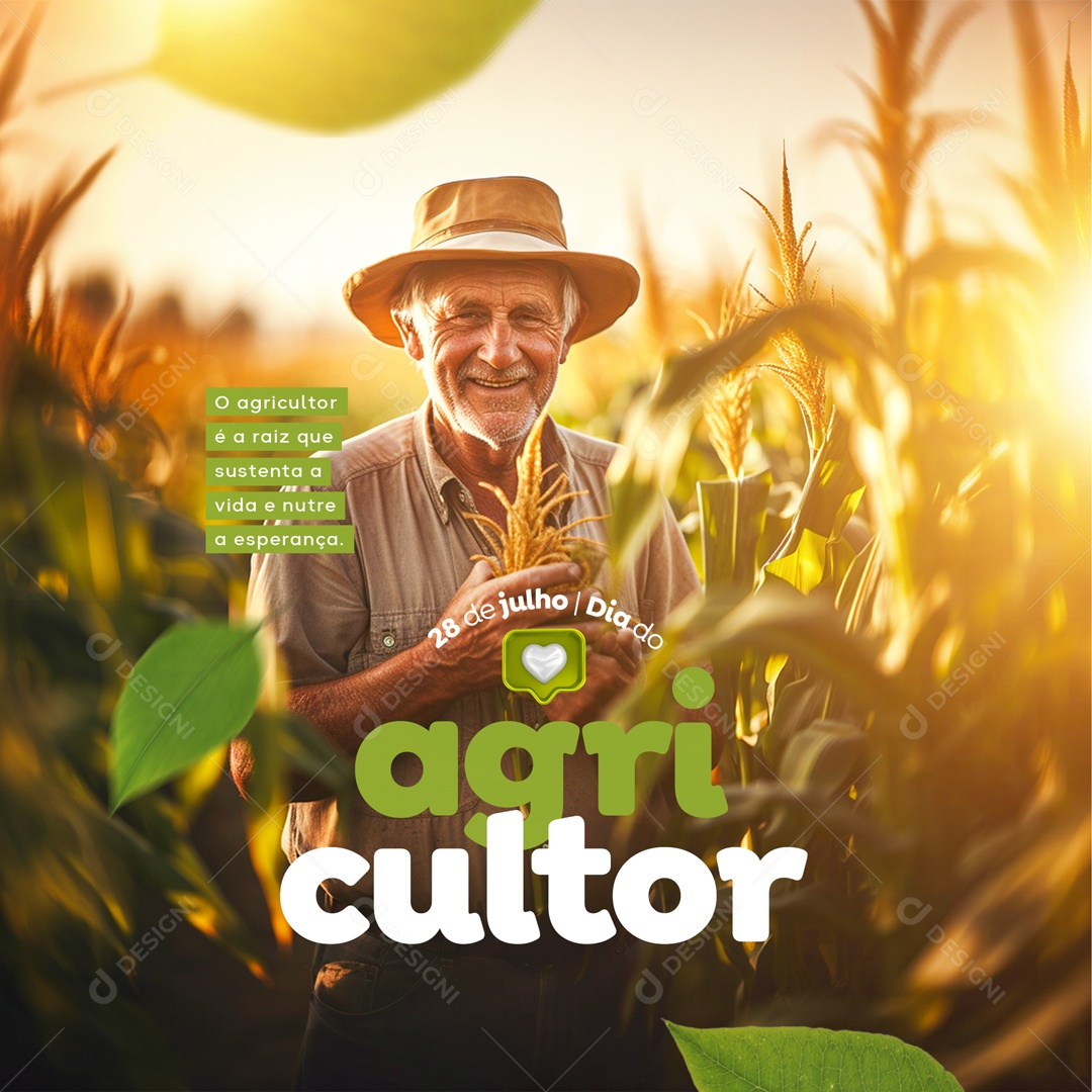 Social Media Dia Do Agricultor 28 De Julho Nutre a Esperança PSD Editável
