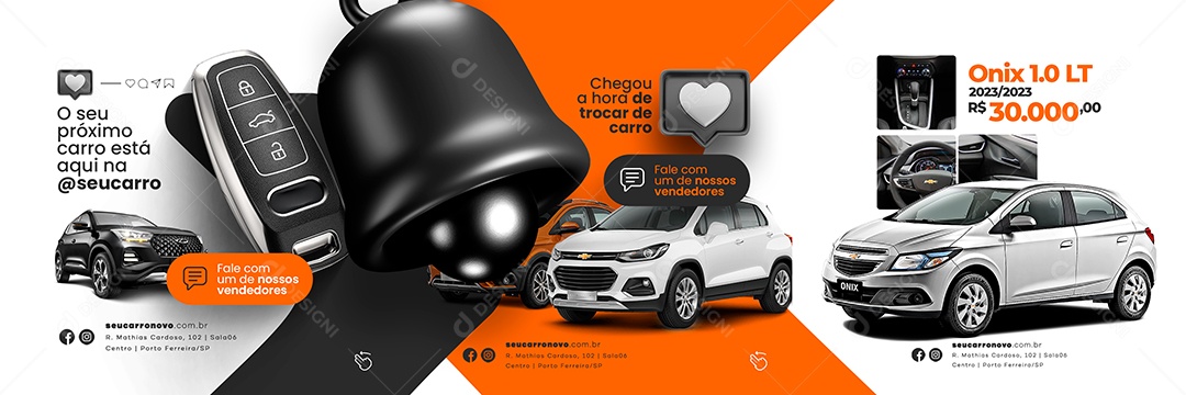Concessionária Onix 1.0 LT Carrossel Social Media PSD Editável