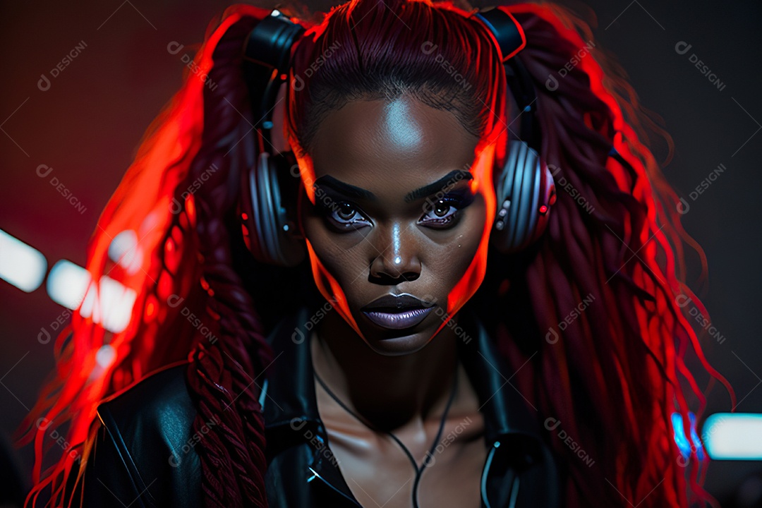 Imagem realista de homem jovem Dj sobre uma festa