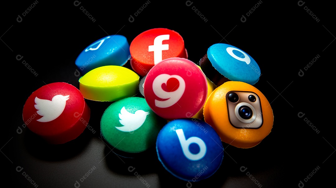 Ícones de media social.