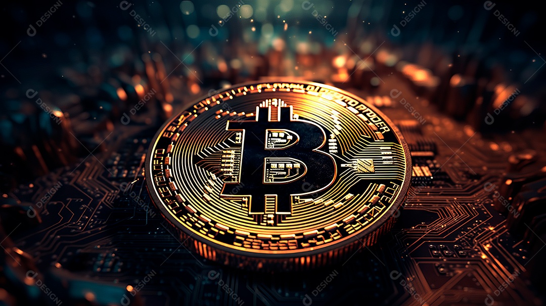 Criptomoedas conceito de moeda digital.