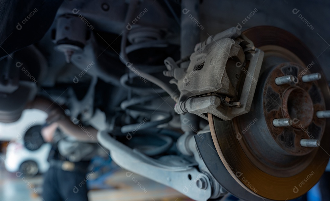 Sistema de freio a disco do carro