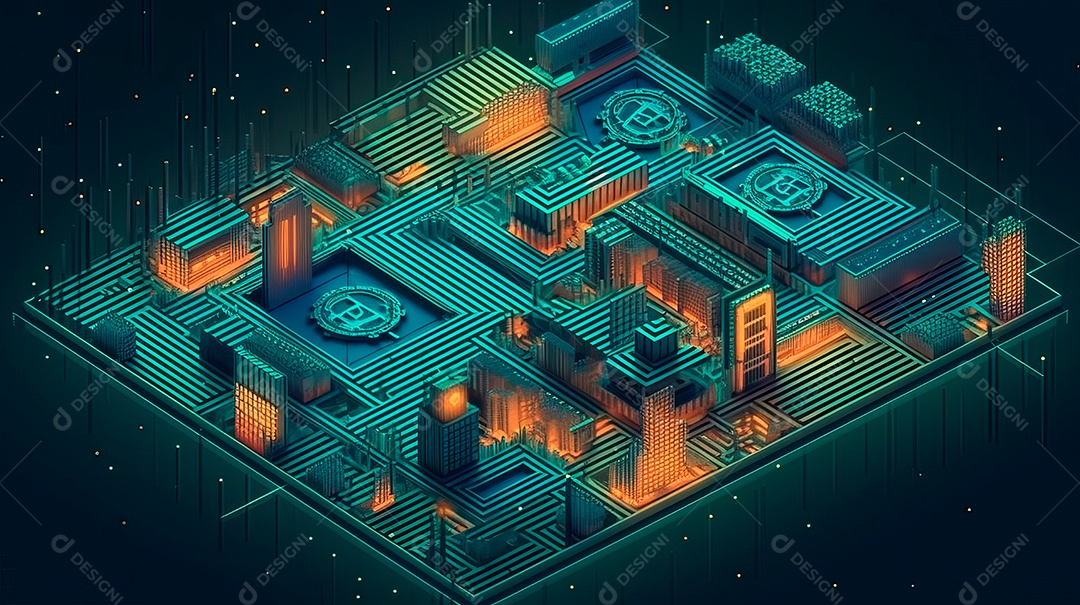 Fundo de tecnologia da criptomoeda.