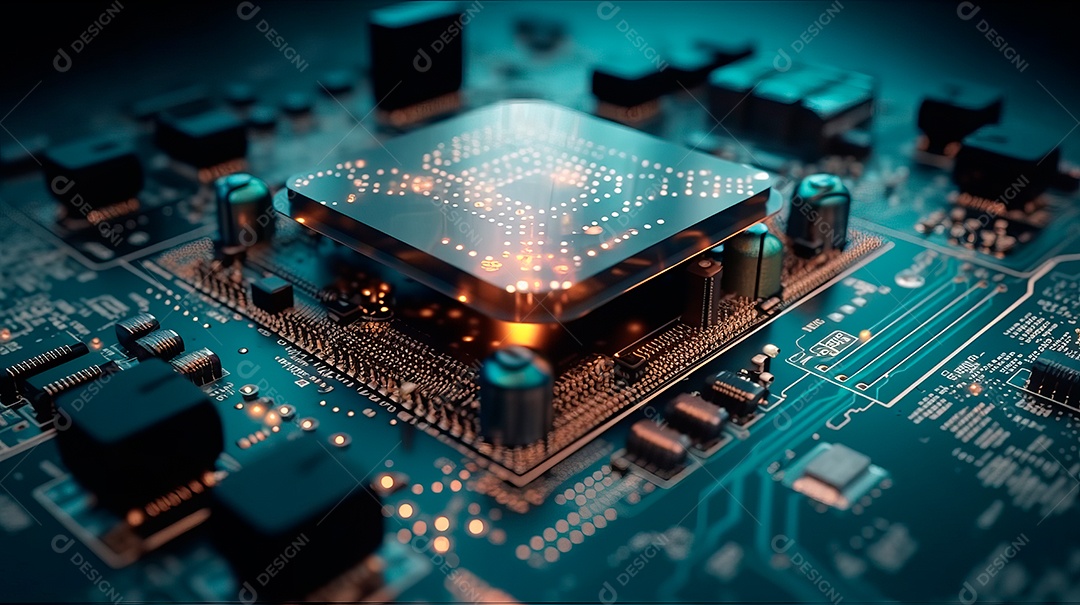 Placa de circuito de microchip.