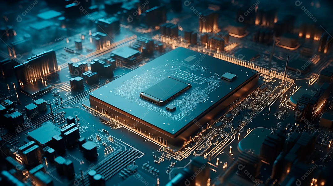 Plataforma de microchip tecnológico.