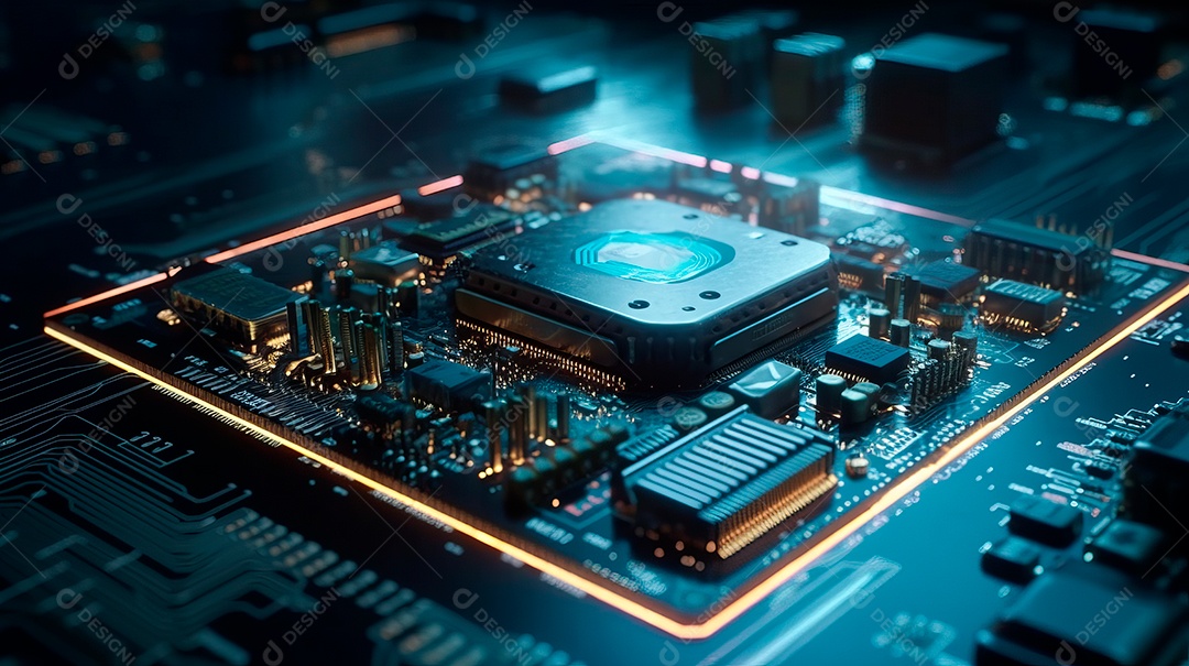 Placa de circuito de microchip.