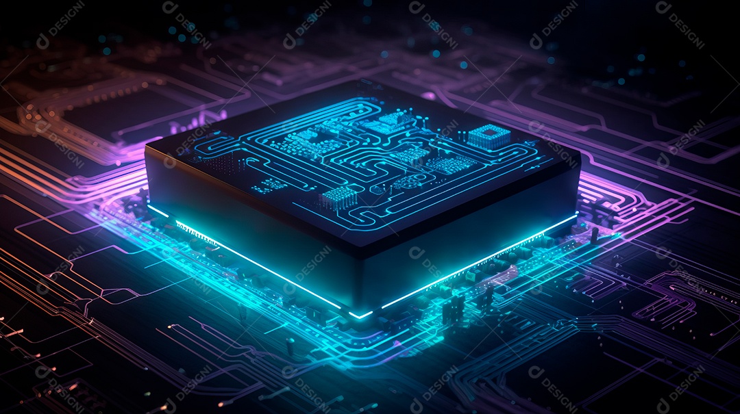 Placa de circuito de microchip.