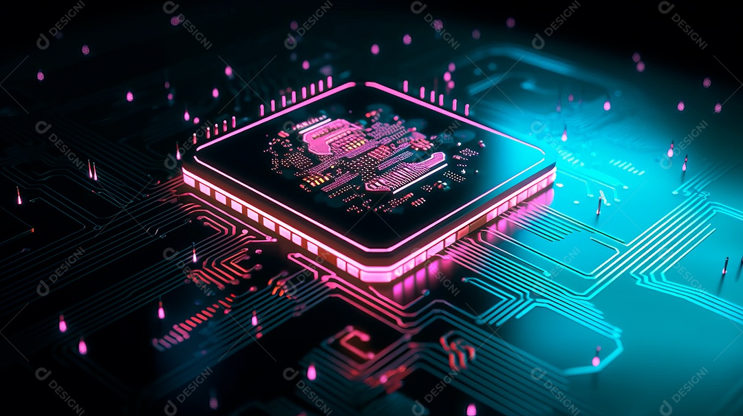 Placa de circuito de microchip.