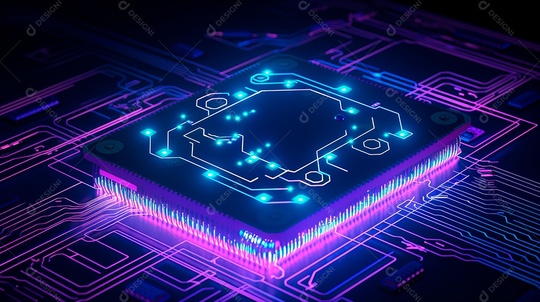 Placa de circuito de microchip.