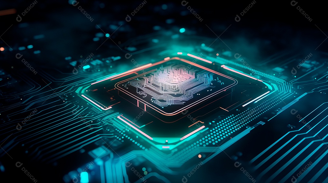 Placa de circuito de microchip.