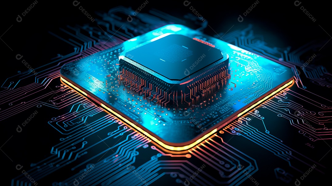 Placa de circuito de microchip.