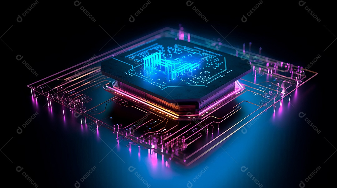 Placa de circuito de microchip.
