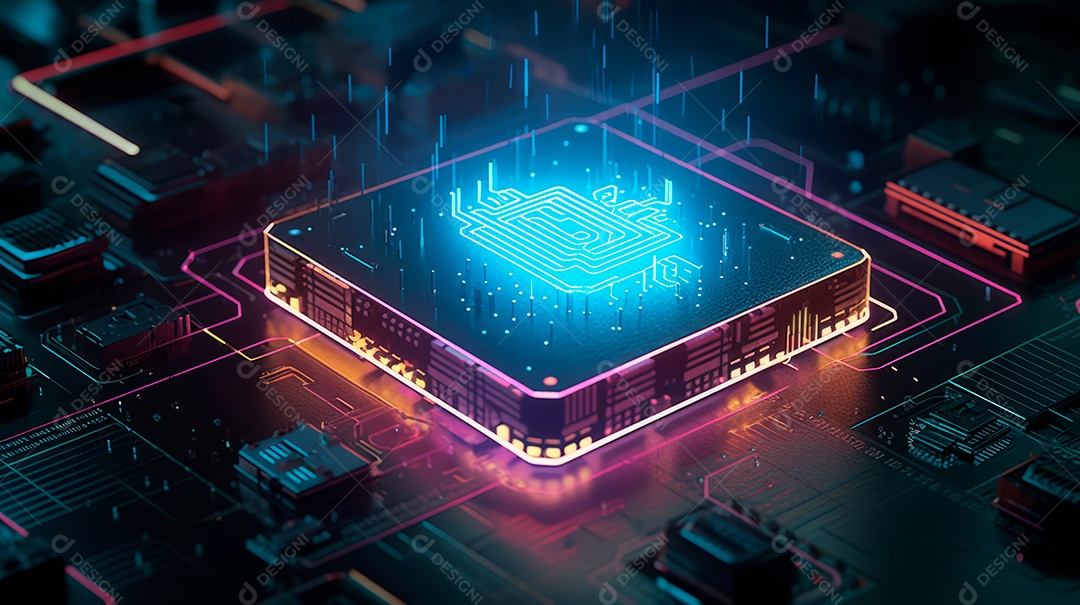 Placa de circuito de microchip.