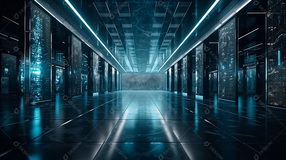 Central de dados futurista.