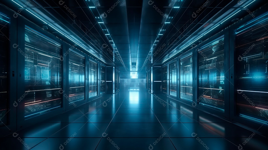 Centro de dados futuristas.