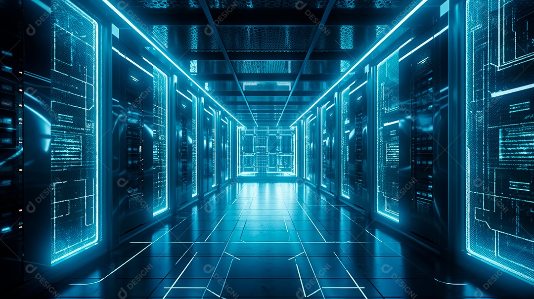 Centro de dados futuristas.