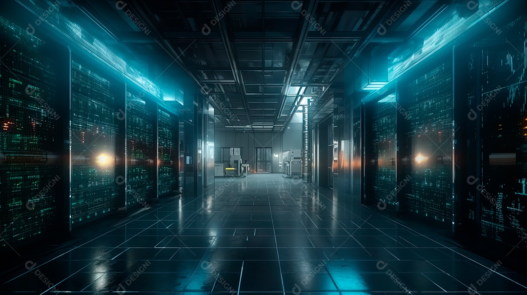 Centro de dados futuristas.