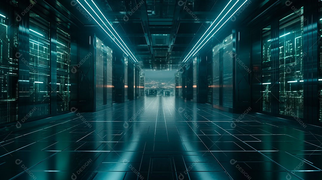 Centro de dados futuristas.