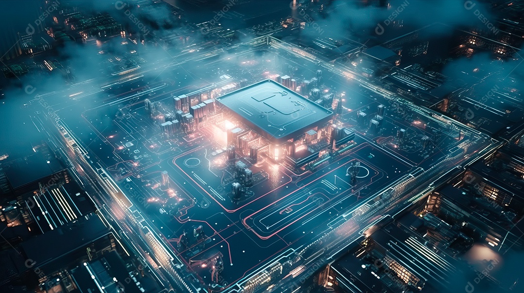 City futuristic high technology