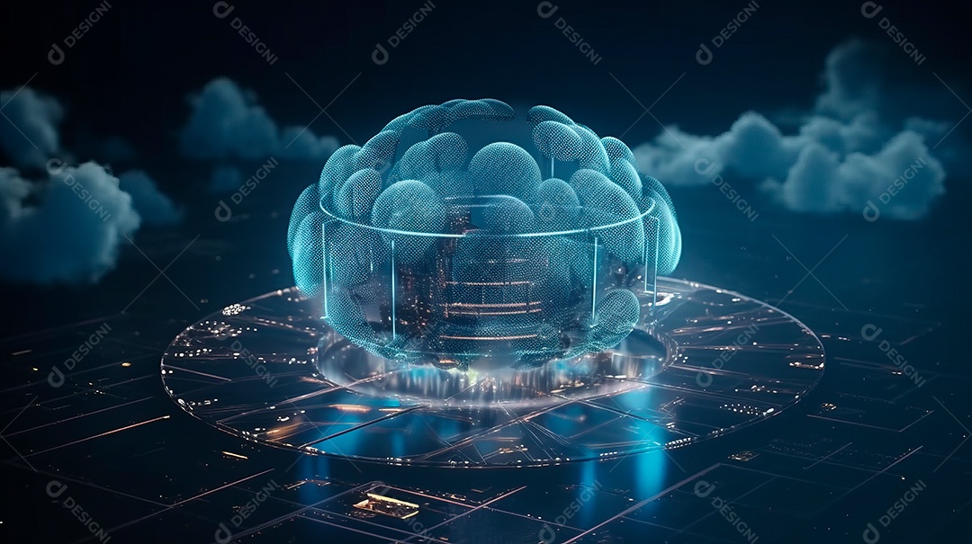 Ilha levitam futurista tecnologia avançada.