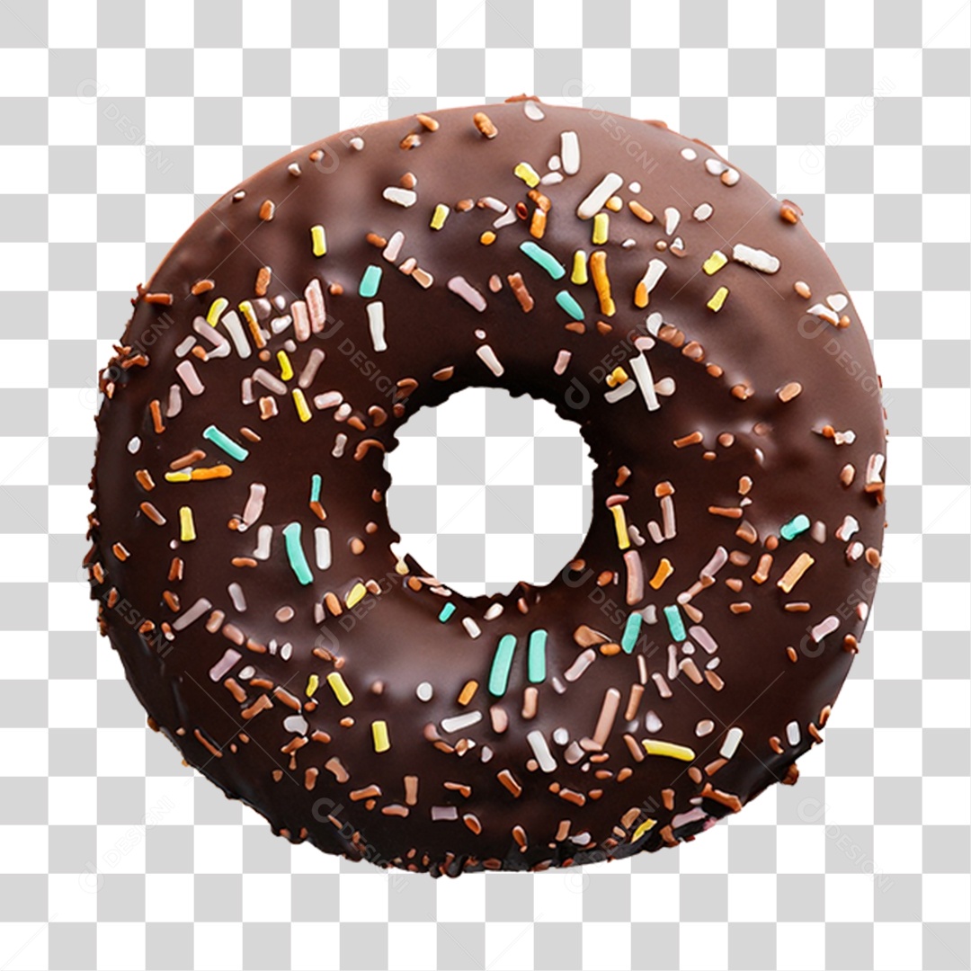 Rosquinha de Chocolate PNG Transparente