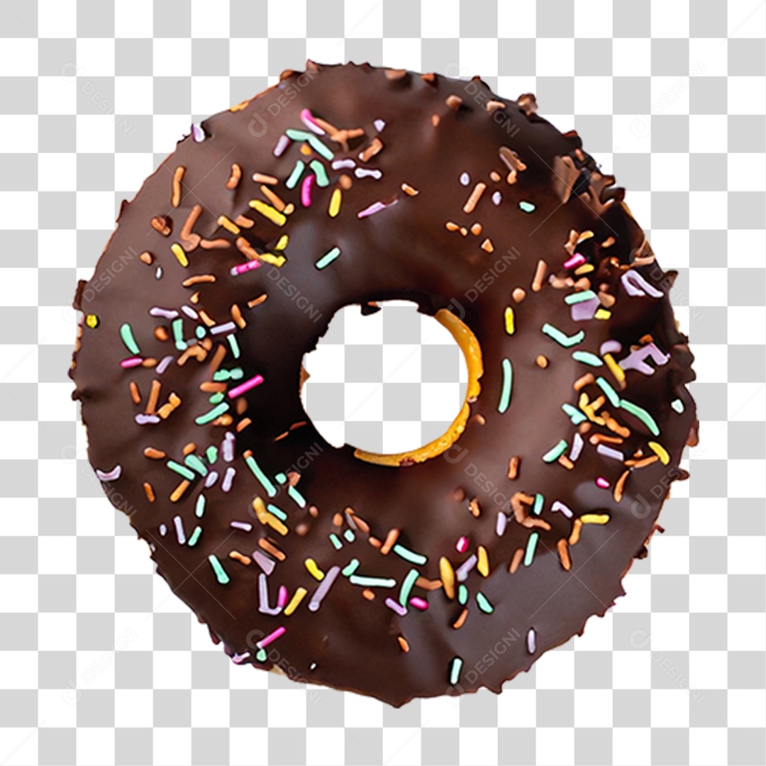 Rosquinha de Chocolate PNG Transparente
