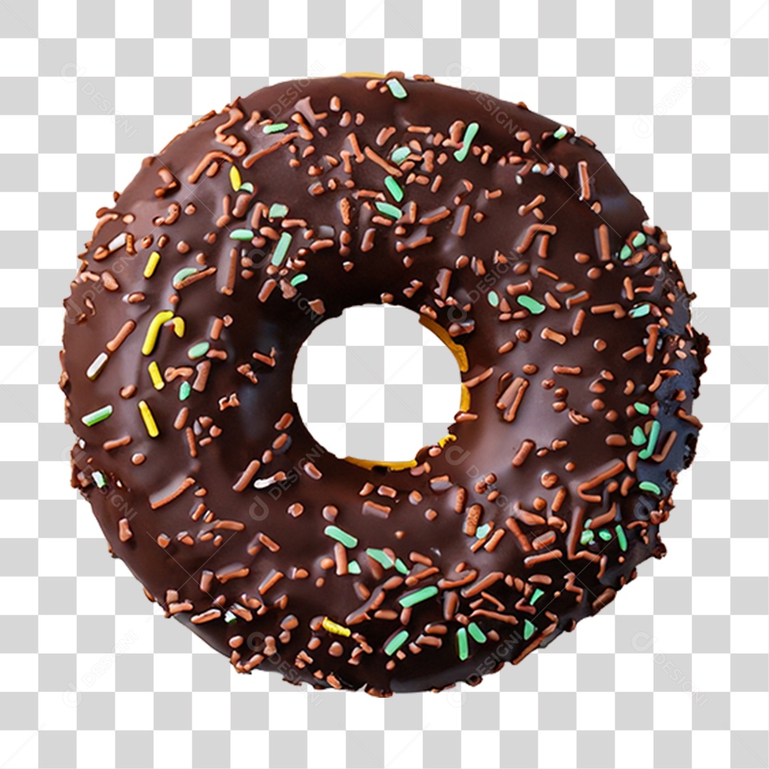 Rosquinha de Chocolate PNG Transparente