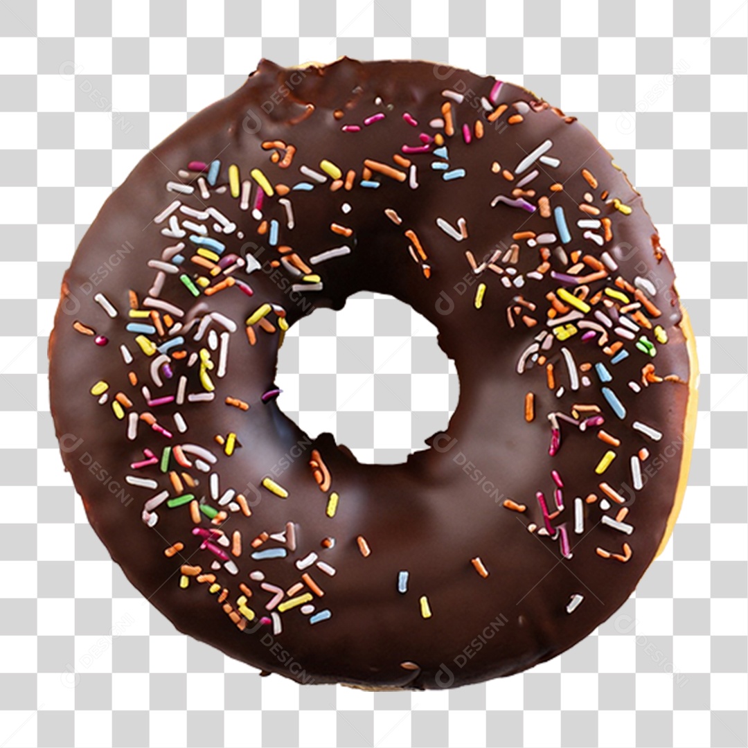 Rosquinha de Chocolate PNG Transparente
