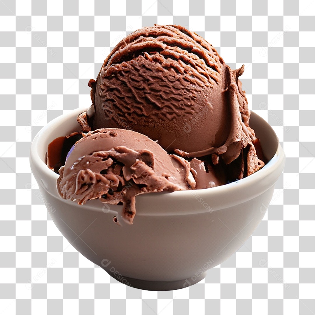 Sorvete de Chocolate PNG Transparente