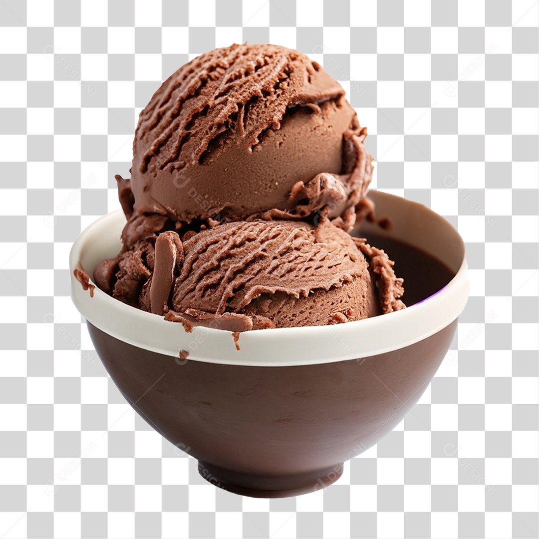 Sorvete de Chocolate PNG Transparente