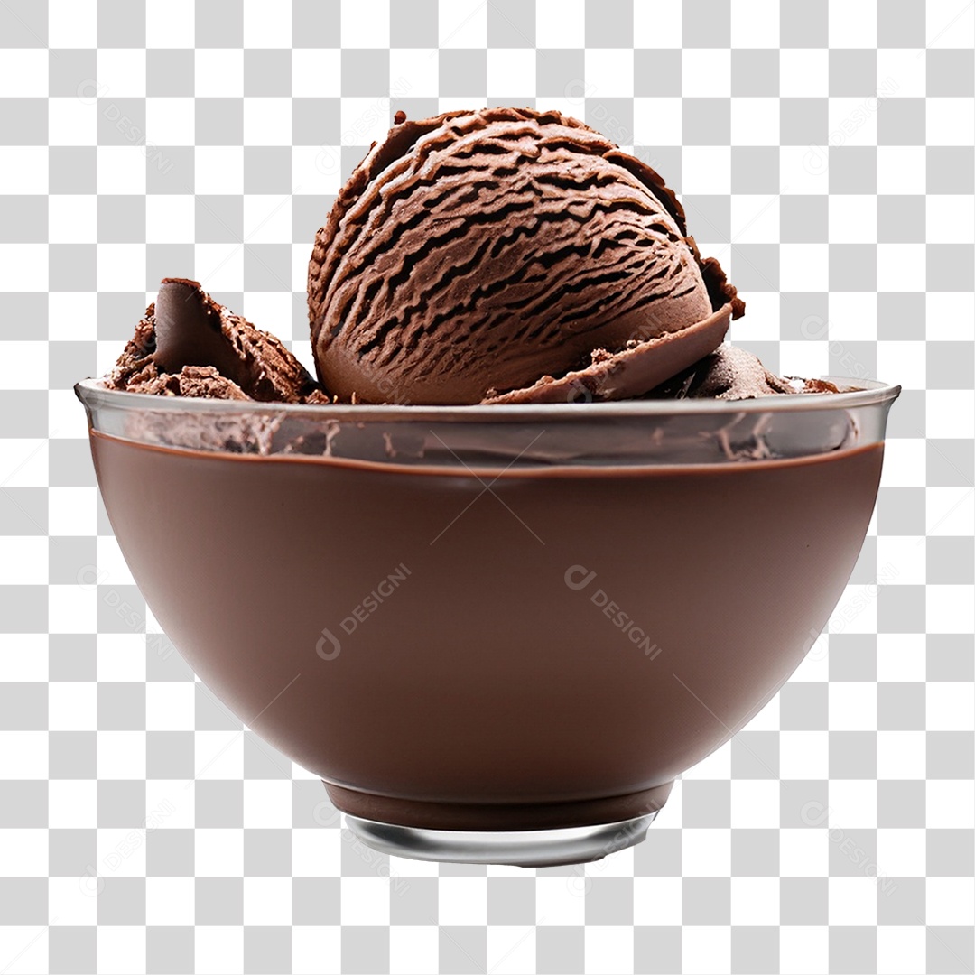 Sorvete de Chocolate PNG Transparente